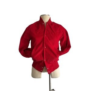 Vtg 70s Women’s Mesquite Western Red Corduroy Bomber Jacket In Red | Sz M